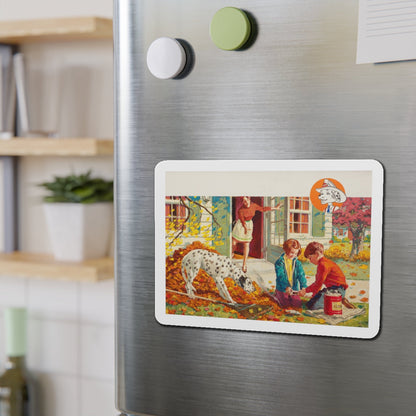 NFPA advertisement, Sparky Says (Magazine Illustration) Refrigerator Magnet-The Sticker Space