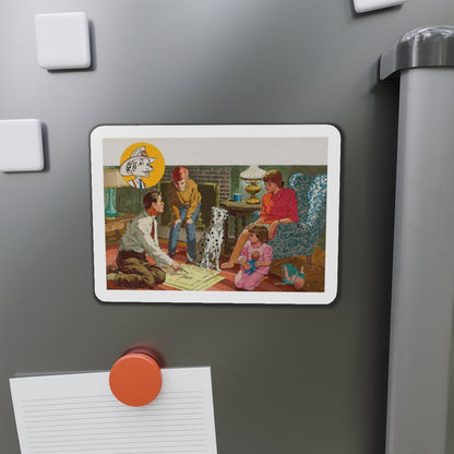 NFPA - Sparky, The Home Escape Plan (1) (Magazine Illustration) Refrigerator Magnet-The Sticker Space