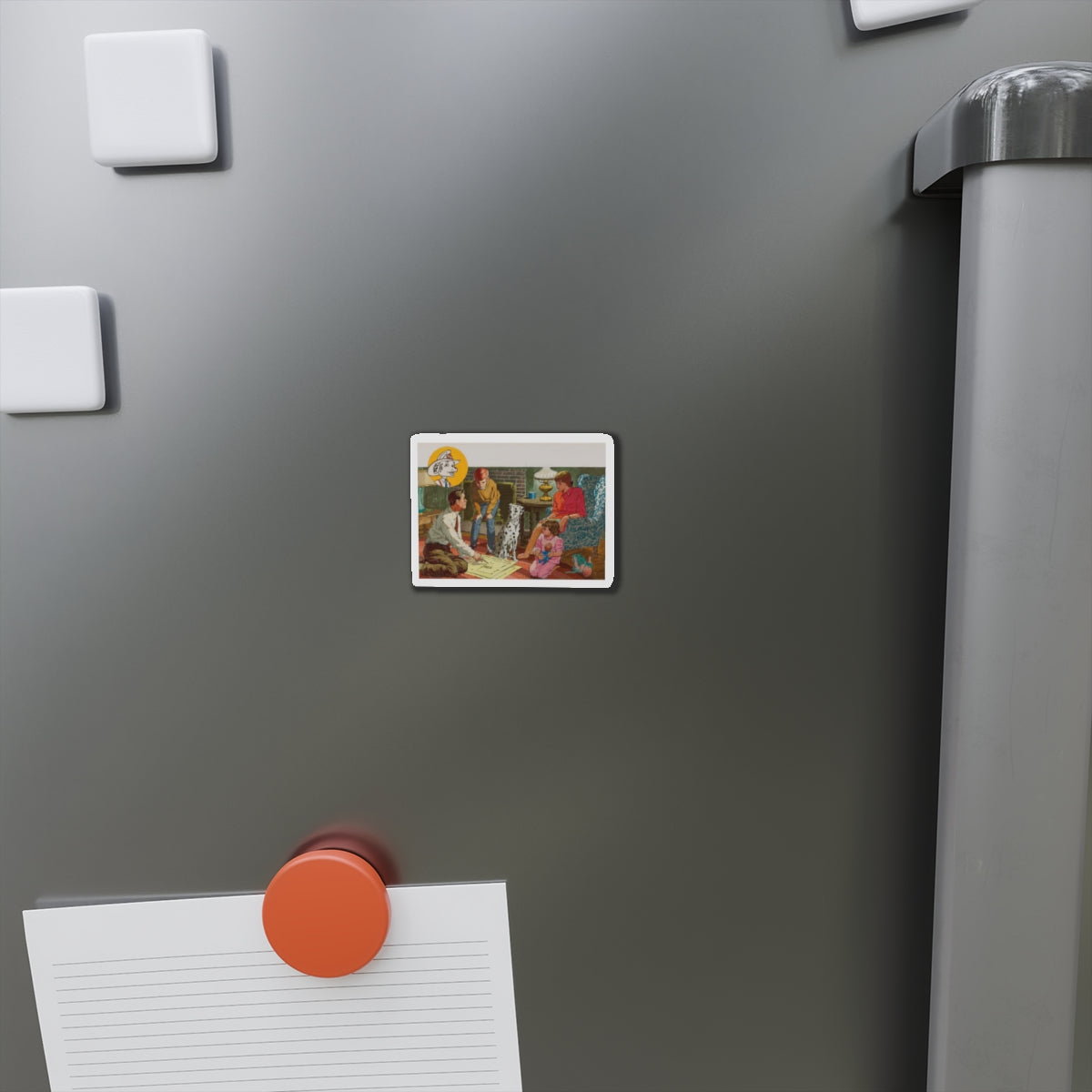 NFPA - Sparky, The Home Escape Plan (1) (Magazine Illustration) Refrigerator Magnet-The Sticker Space