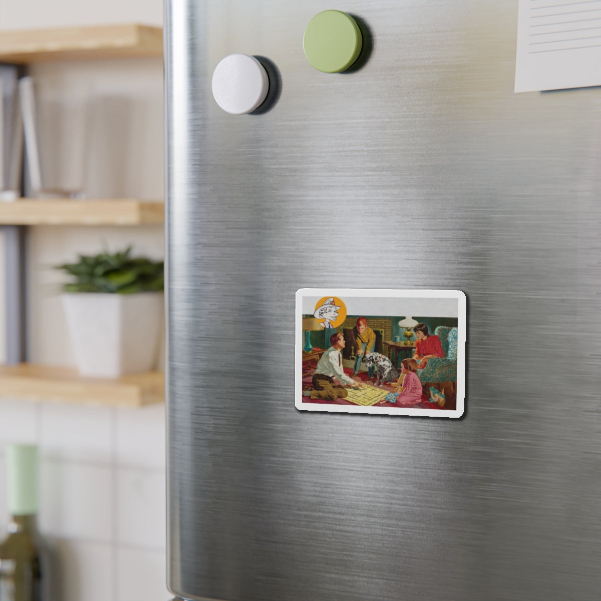 NFPA - Sparky, The Home Escape Plan (2) (Magazine Illustration) Refrigerator Magnet-The Sticker Space