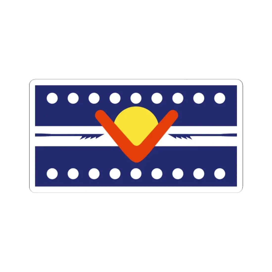 Ngarrindjeri Nation Flag (Australia) STICKER Vinyl Kiss-Cut Decal 2 Inch White - The Sticker Space