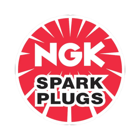 NGK Spark Plugs (1) (Logo) STICKER Vinyl Kiss-Cut Decal 2 Inch White - The Sticker Space