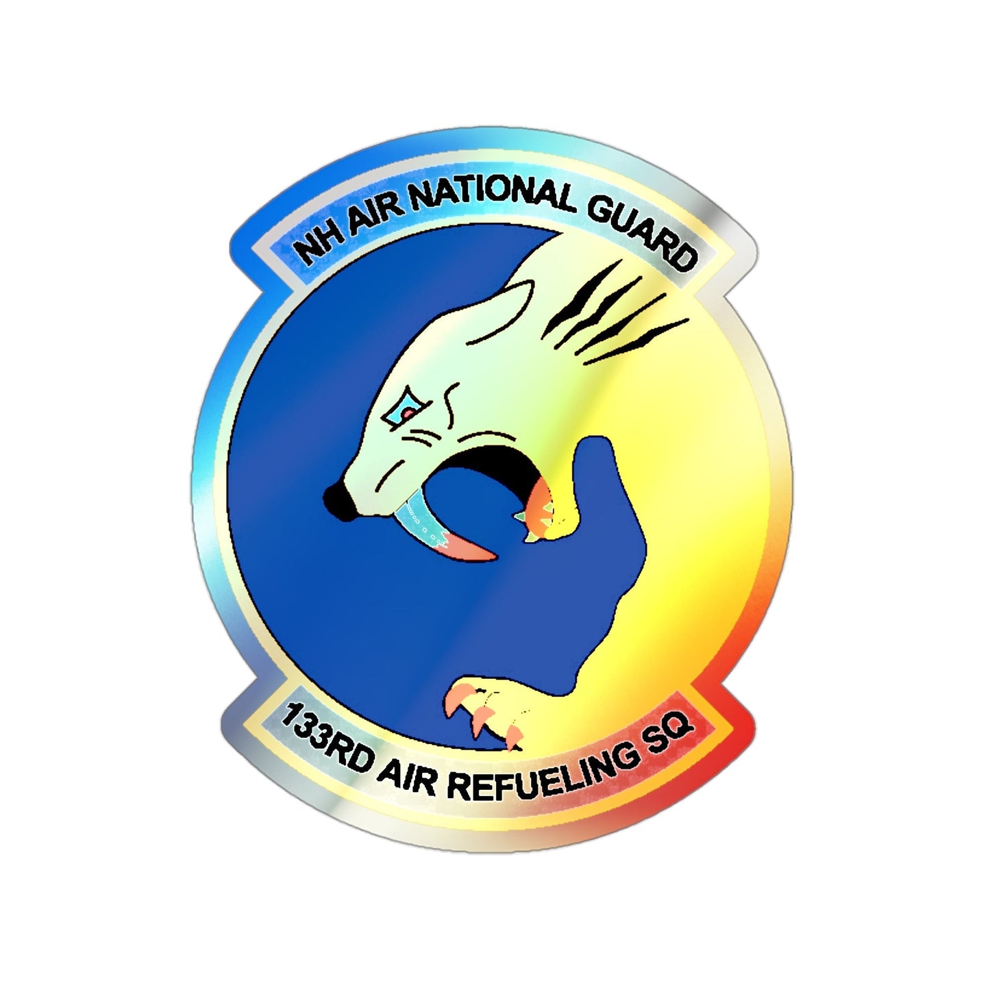 NH ANG 133rd ARS 2 (U.S. Air Force) Holographic STICKER Die-Cut Vinyl Decal-3 Inch-The Sticker Space