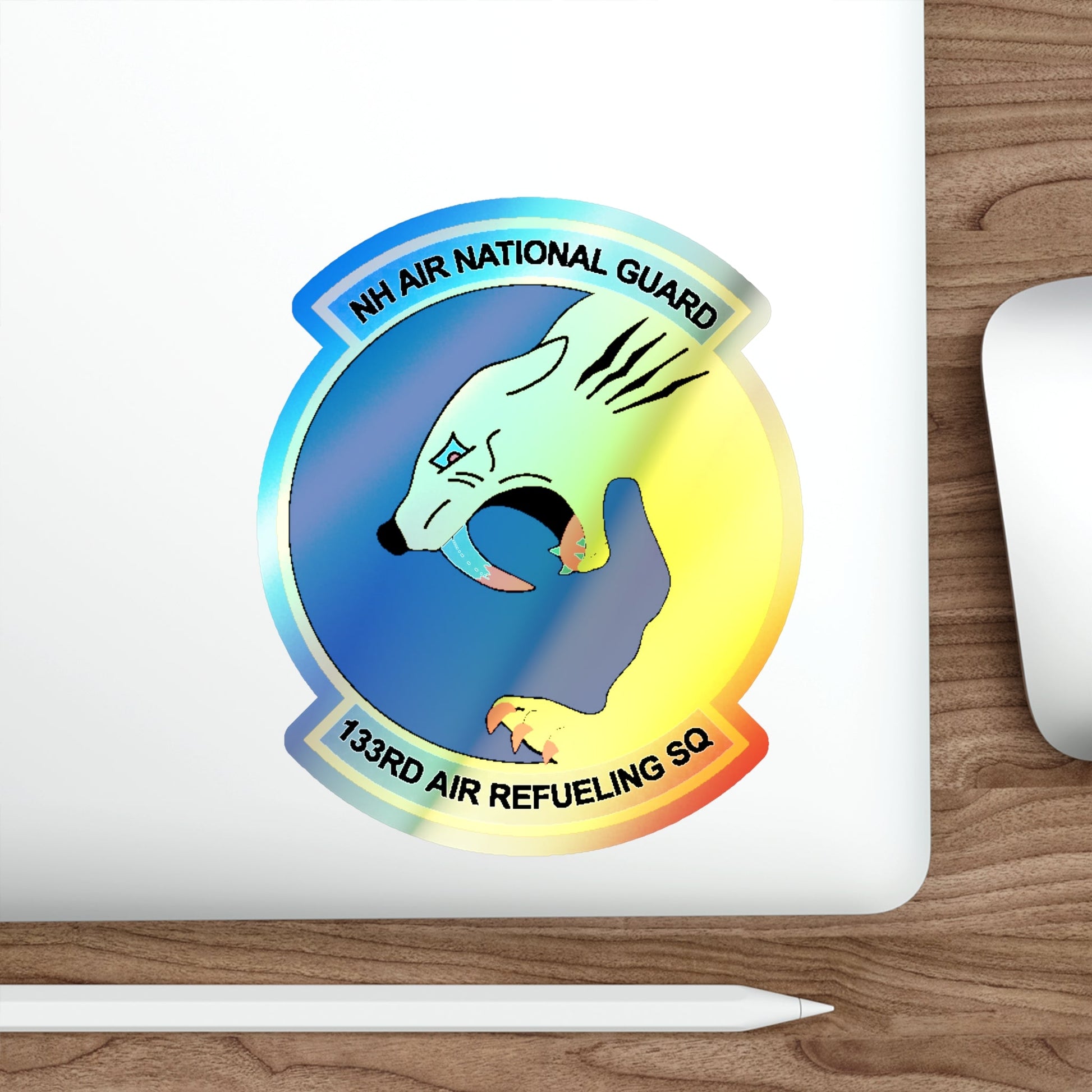 NH ANG 133rd ARS 2 (U.S. Air Force) Holographic STICKER Die-Cut Vinyl Decal-The Sticker Space