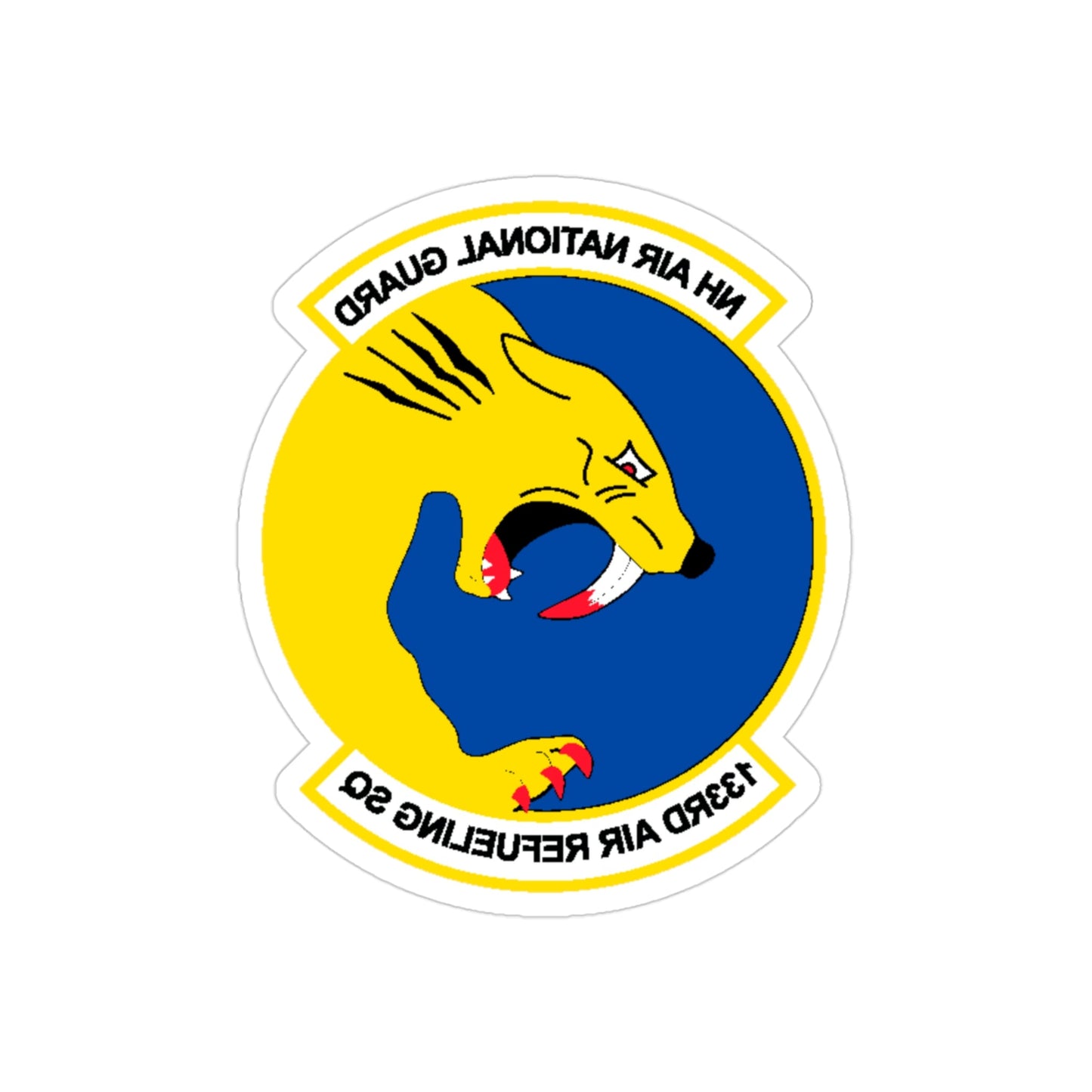 NH ANG 133rd ARS 2 (U.S. Air Force) REVERSE PRINT Transparent STICKER-3 Inch-The Sticker Space