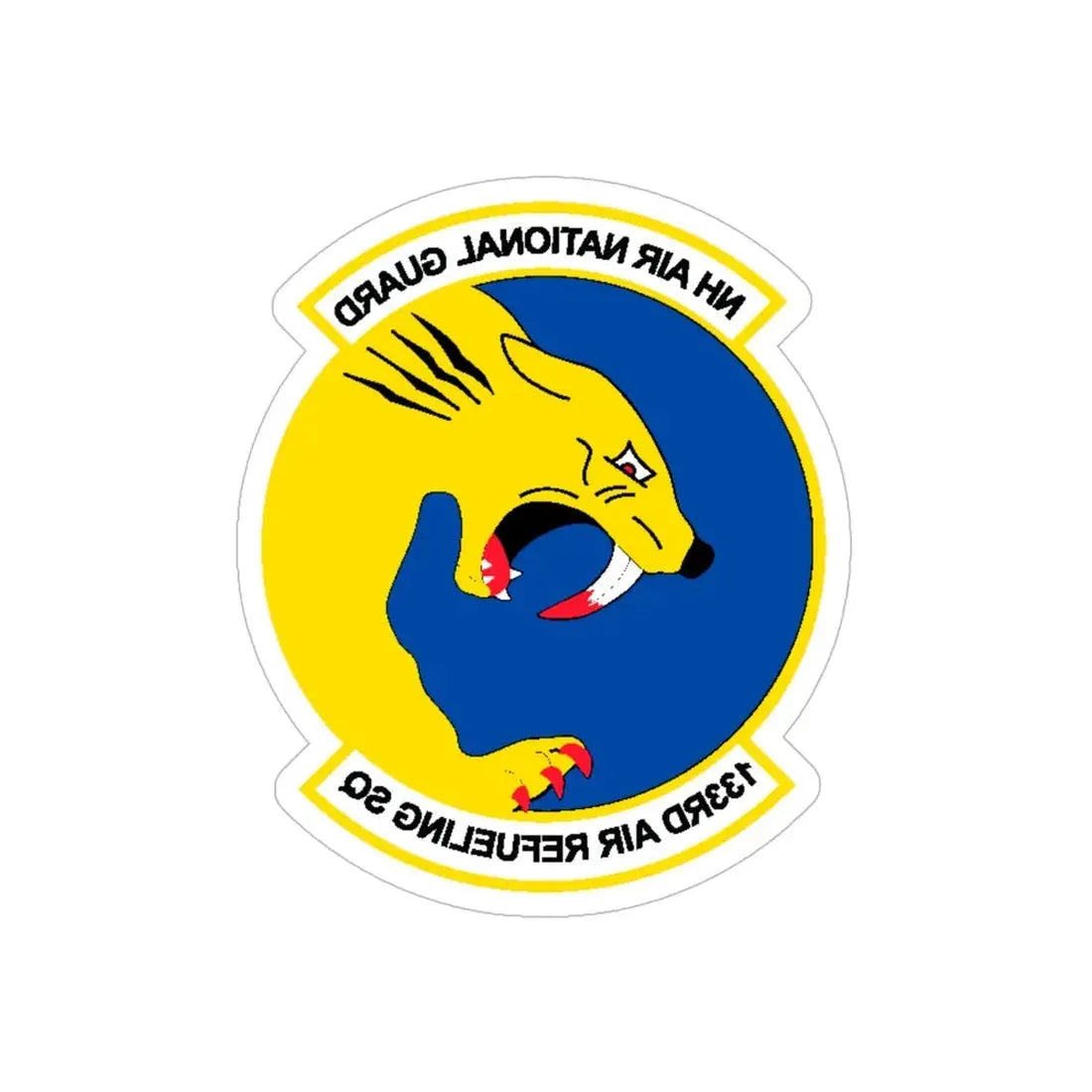 NH ANG 133rd ARS 2 (U.S. Air Force) REVERSE PRINT Transparent Die-Cut STICKER - The Sticker Space