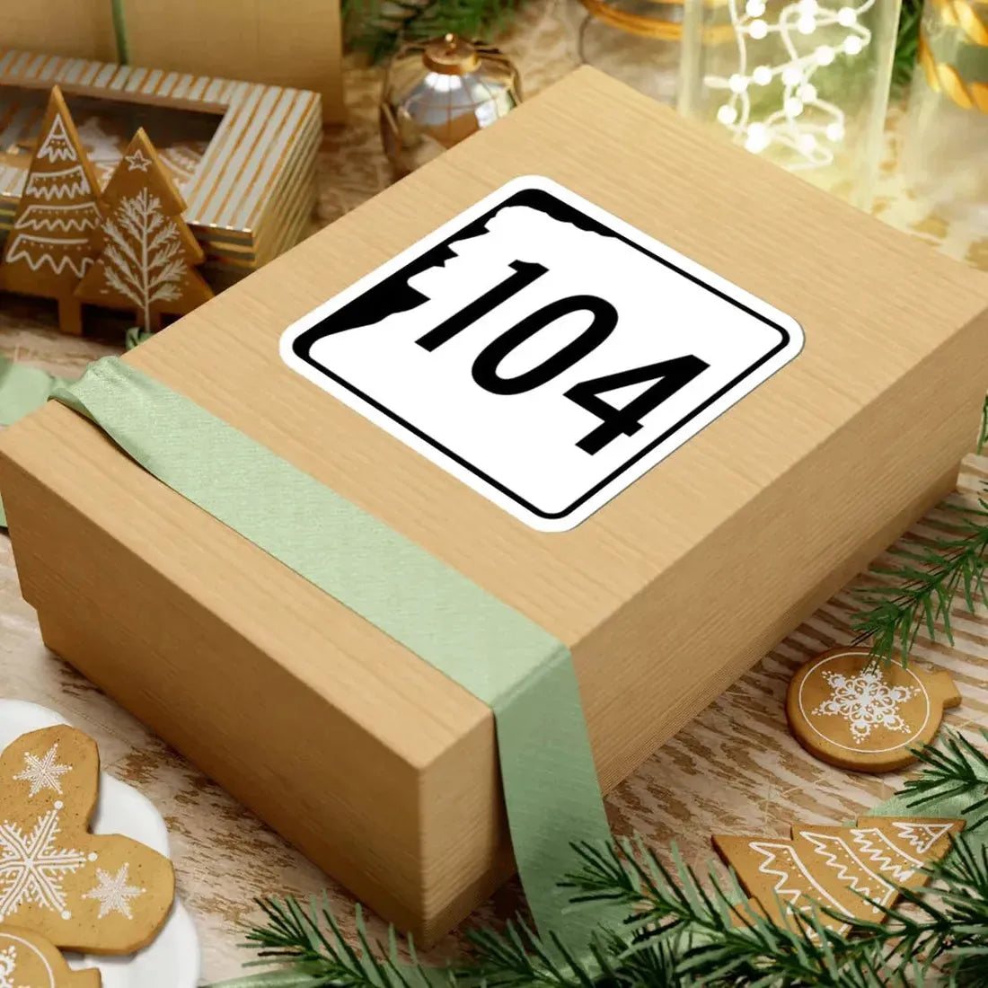 NH Route 104 (New Hampshire) (Road Sign) STICKER Vinyl Kiss-Cut Decal - The Sticker Space