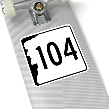 NH Route 104 (New Hampshire) (Road Sign) STICKER Vinyl Kiss-Cut Decal - The Sticker Space
