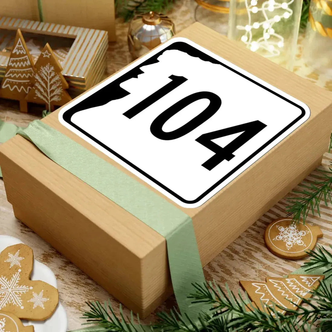 NH Route 104 (New Hampshire) (Road Sign) STICKER Vinyl Kiss-Cut Decal - The Sticker Space