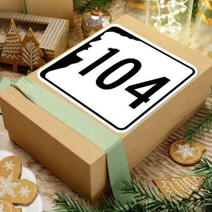 NH Route 104 (New Hampshire) (Road Sign) STICKER Vinyl Kiss-Cut Decal - The Sticker Space