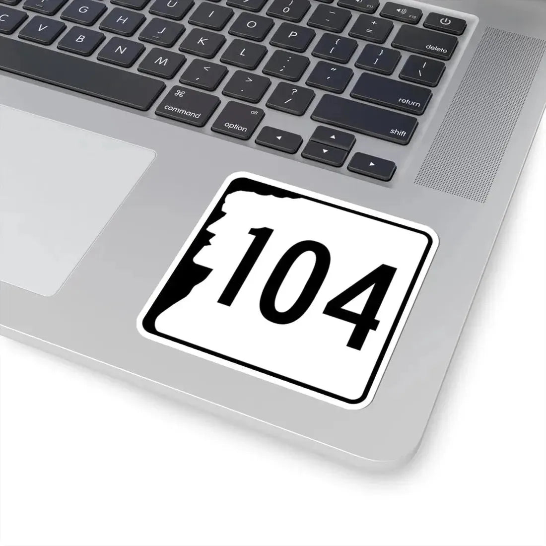 NH Route 104 (New Hampshire) (Road Sign) STICKER Vinyl Kiss-Cut Decal - The Sticker Space