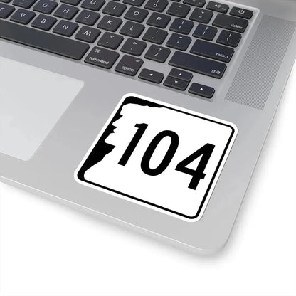 NH Route 104 (New Hampshire) (Road Sign) STICKER Vinyl Kiss-Cut Decal - The Sticker Space
