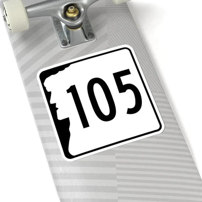 NH Route 105 (New Hampshire) (Road Sign) STICKER Vinyl Kiss-Cut Decal - The Sticker Space