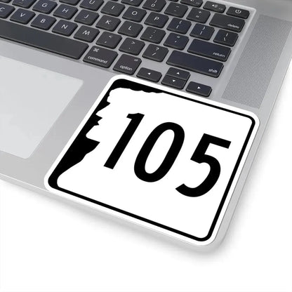 NH Route 105 (New Hampshire) (Road Sign) STICKER Vinyl Kiss-Cut Decal - The Sticker Space