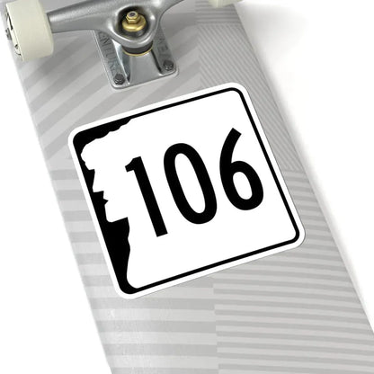 NH Route 106 (New Hampshire) (Road Sign) STICKER Vinyl Kiss-Cut Decal - The Sticker Space