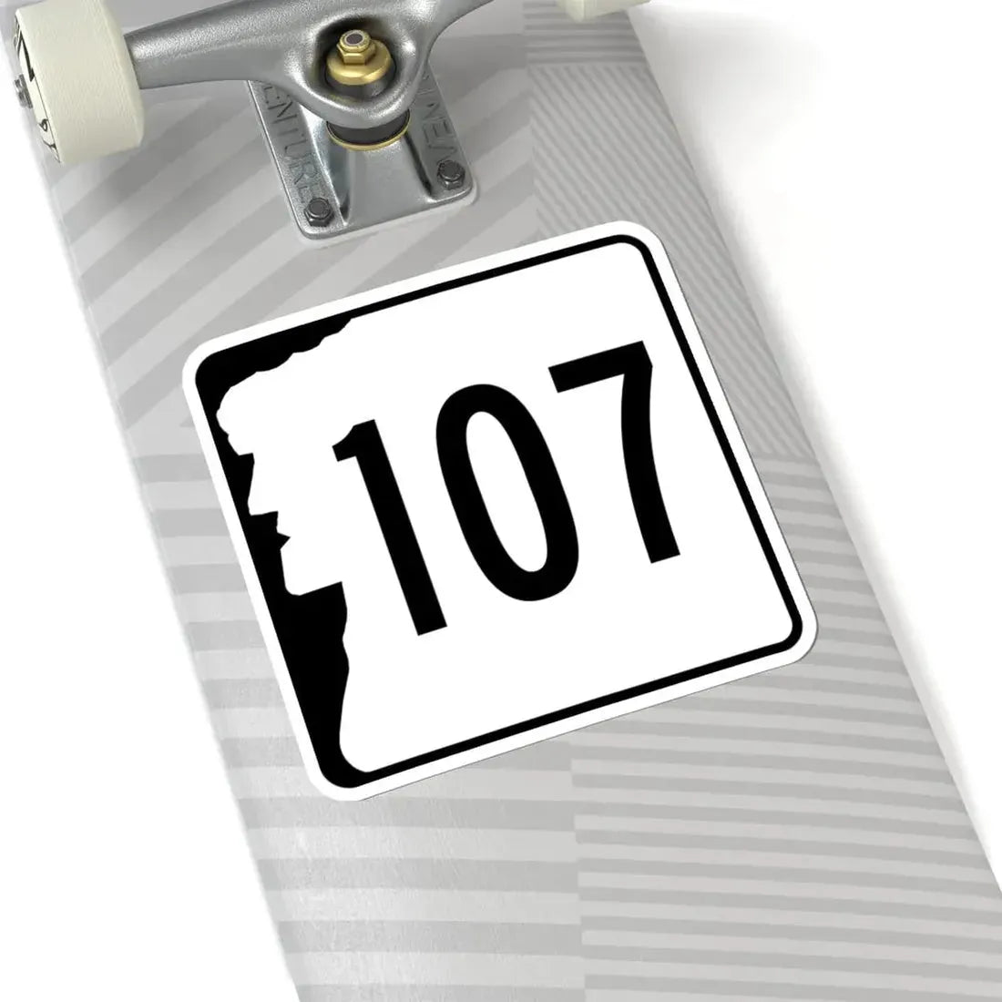 NH Route 107 (New Hampshire) (Road Sign) STICKER Vinyl Kiss-Cut Decal - The Sticker Space