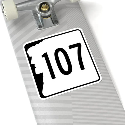NH Route 107 (New Hampshire) (Road Sign) STICKER Vinyl Kiss-Cut Decal - The Sticker Space