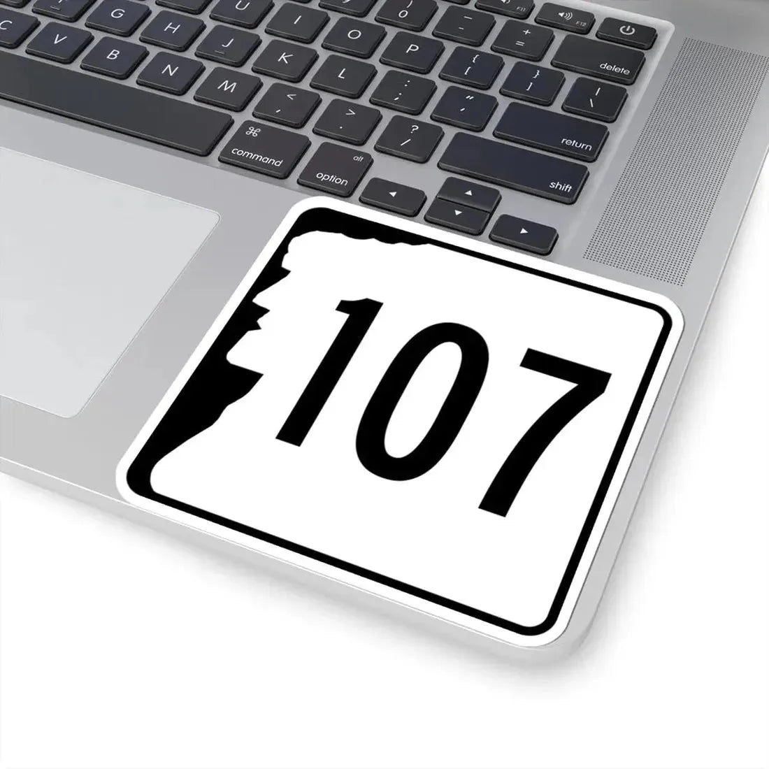 NH Route 107 (New Hampshire) (Road Sign) STICKER Vinyl Kiss-Cut Decal - The Sticker Space