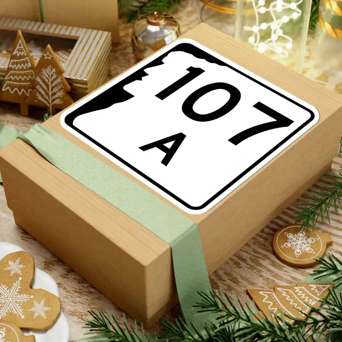 NH Route 107A (New Hampshire) (Road Sign) STICKER Vinyl Kiss-Cut Decal - The Sticker Space