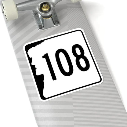 NH Route 108 (New Hampshire) (Road Sign) STICKER Vinyl Kiss-Cut Decal - The Sticker Space