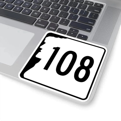 NH Route 108 (New Hampshire) (Road Sign) STICKER Vinyl Kiss-Cut Decal - The Sticker Space