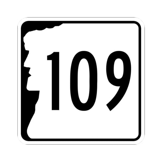 NH Route 109 (New Hampshire) (Road Sign) STICKER Vinyl Kiss-Cut Decal 2 Inch White - The Sticker Space