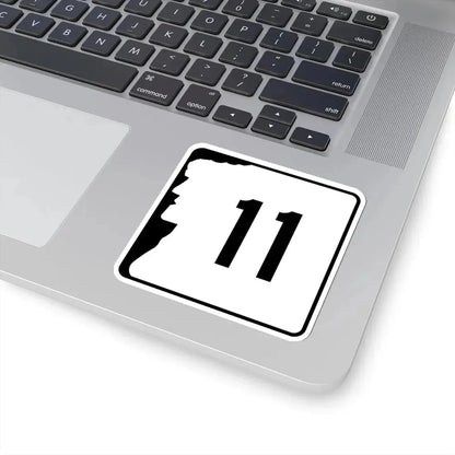 NH Route 11 (New Hampshire) (Road Sign) STICKER Vinyl Kiss-Cut Decal - The Sticker Space