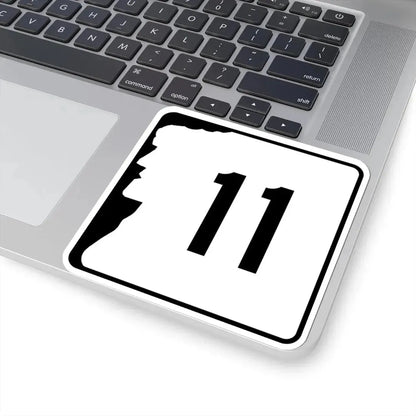 NH Route 11 (New Hampshire) (Road Sign) STICKER Vinyl Kiss-Cut Decal - The Sticker Space