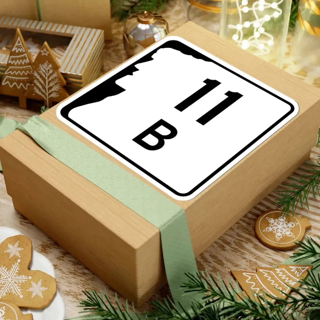 NH Route 11B (New Hampshire) (Road Sign) STICKER Vinyl Kiss-Cut Decal - The Sticker Space