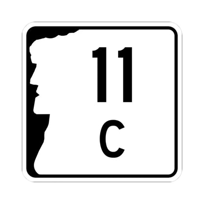 NH Route 11C (New Hampshire) (Road Sign) STICKER Vinyl Kiss-Cut Decal 3 Inch White - The Sticker Space