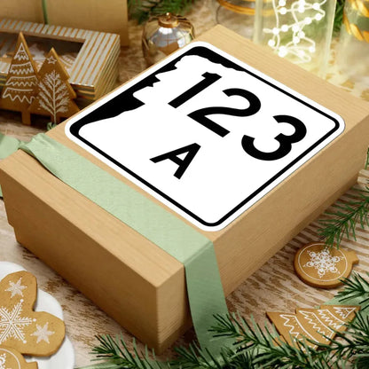 NH Route 123A (New Hampshire) (Road Sign) STICKER Vinyl Kiss-Cut Decal - The Sticker Space