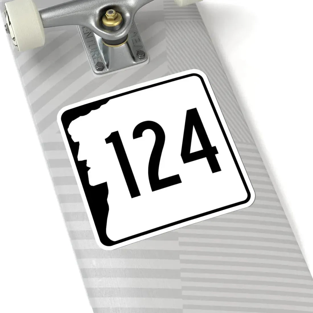 NH Route 124 (New Hampshire) (Road Sign) STICKER Vinyl Kiss-Cut Decal - The Sticker Space