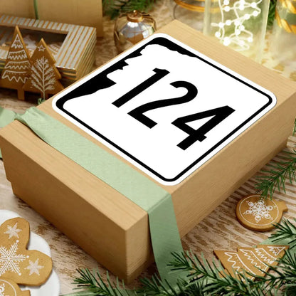 NH Route 124 (New Hampshire) (Road Sign) STICKER Vinyl Kiss-Cut Decal - The Sticker Space