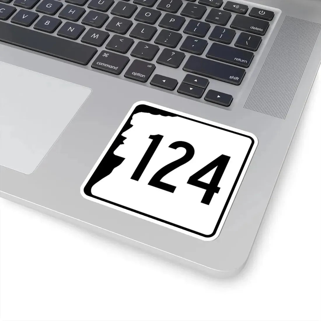 NH Route 124 (New Hampshire) (Road Sign) STICKER Vinyl Kiss-Cut Decal - The Sticker Space