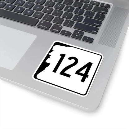 NH Route 124 (New Hampshire) (Road Sign) STICKER Vinyl Kiss-Cut Decal - The Sticker Space