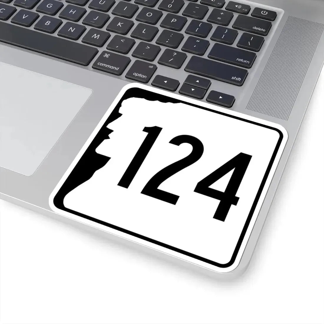 NH Route 124 (New Hampshire) (Road Sign) STICKER Vinyl Kiss-Cut Decal - The Sticker Space