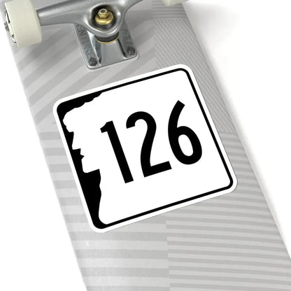 NH Route 126 (New Hampshire) (Road Sign) STICKER Vinyl Kiss-Cut Decal - The Sticker Space