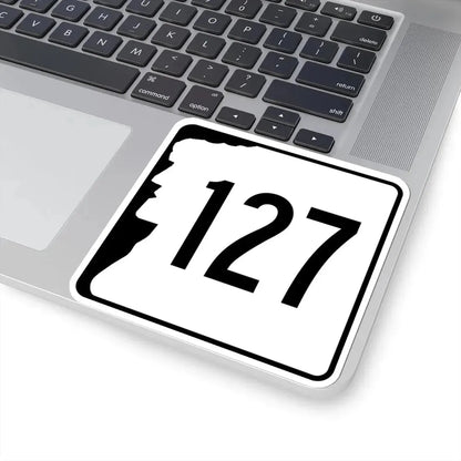NH Route 127 (New Hampshire) (Road Sign) STICKER Vinyl Kiss-Cut Decal - The Sticker Space