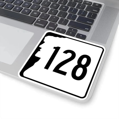 NH Route 128 (New Hampshire) (Road Sign) STICKER Vinyl Kiss-Cut Decal - The Sticker Space