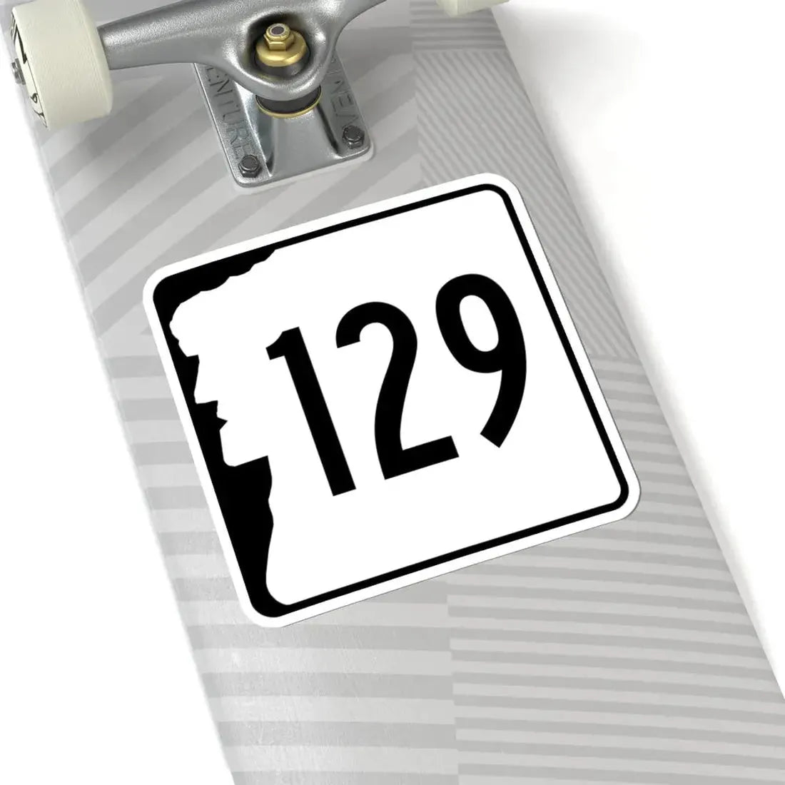 NH Route 129 (New Hampshire) (Road Sign) STICKER Vinyl Kiss-Cut Decal - The Sticker Space
