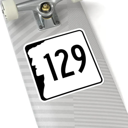 NH Route 129 (New Hampshire) (Road Sign) STICKER Vinyl Kiss-Cut Decal - The Sticker Space