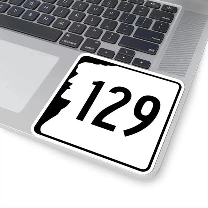 NH Route 129 (New Hampshire) (Road Sign) STICKER Vinyl Kiss-Cut Decal - The Sticker Space