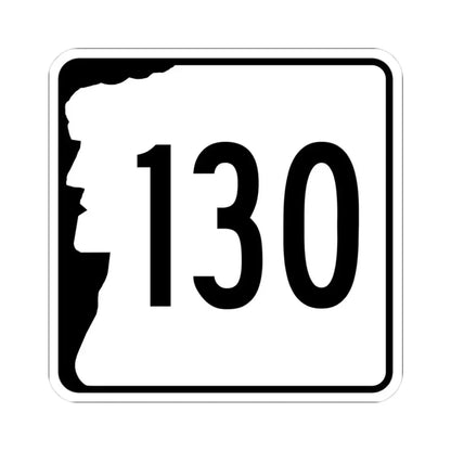 NH Route 130 (New Hampshire) (Road Sign) STICKER Vinyl Kiss-Cut Decal 3 Inch White - The Sticker Space
