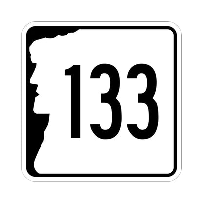 NH Route 133 (New Hampshire) (Road Sign) STICKER Vinyl Kiss-Cut Decal 6 Inch White - The Sticker Space
