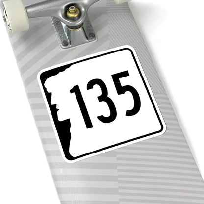NH Route 135 (New Hampshire) (Road Sign) STICKER Vinyl Kiss-Cut Decal - The Sticker Space