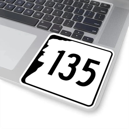 NH Route 135 (New Hampshire) (Road Sign) STICKER Vinyl Kiss-Cut Decal - The Sticker Space