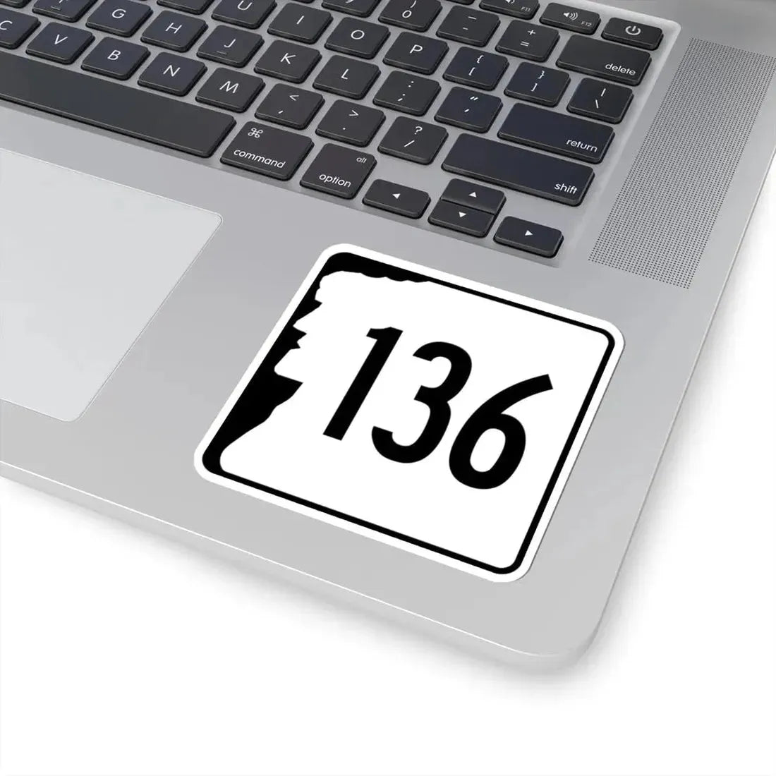 NH Route 136 (New Hampshire) (Road Sign) STICKER Vinyl Kiss-Cut Decal - The Sticker Space