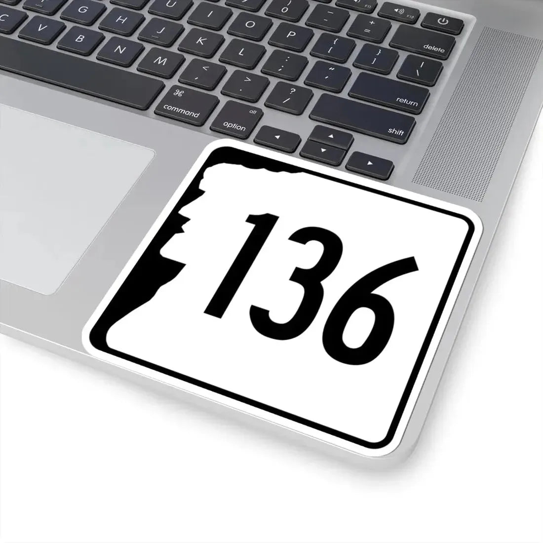 NH Route 136 (New Hampshire) (Road Sign) STICKER Vinyl Kiss-Cut Decal - The Sticker Space
