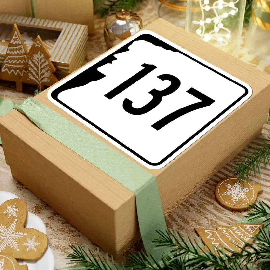 NH Route 137 (New Hampshire) (Road Sign) STICKER Vinyl Kiss-Cut Decal - The Sticker Space