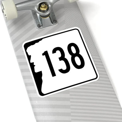 NH Route 138 (New Hampshire) (Road Sign) STICKER Vinyl Kiss-Cut Decal - The Sticker Space